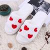 Winter Red Heart Cartoon Cotton Slippers - Non-slip and Warm