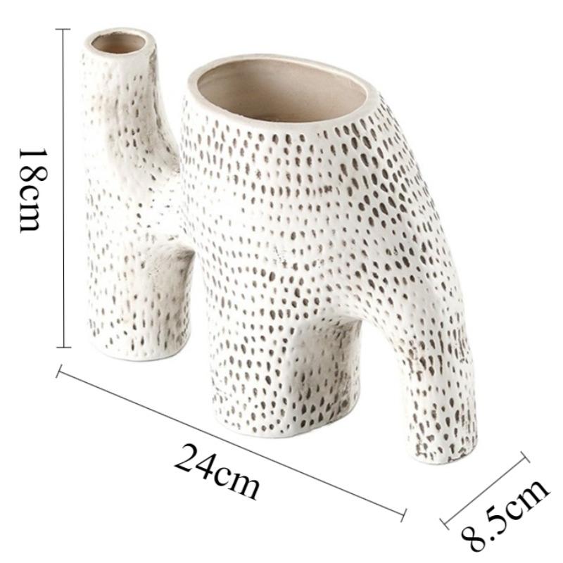 

Modern Vase Decorative Vases Aesthetic Living Room Flower Bottle Minimalist Elegant Luxury Irregular Interior Flower Bottles белый