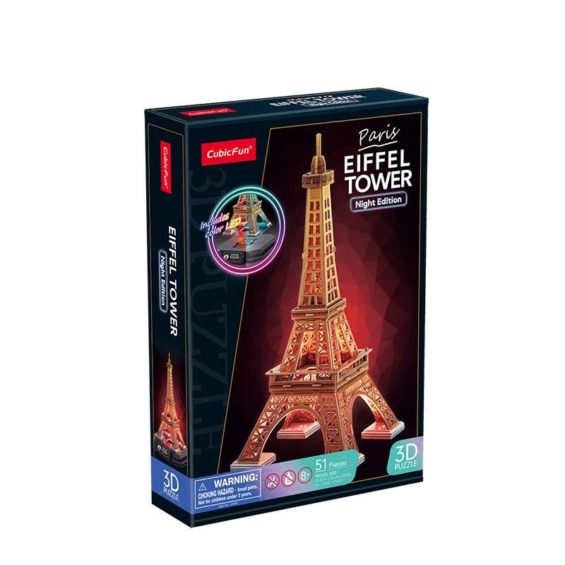 Cubic fun puzzle 3d wieża eiffla eiffel tower wersja nocna 51 el. l534h