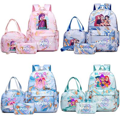 Mochila Linda con Estampado K-pop de 3 Piezas/set con Bolso de Mano Estuche para Lápices para Adolescentes Estudiantes Niña Niño Mochila Impermeable Bolsa de Viaje Mochila