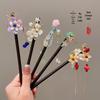 Traditional Chinese Wooden Hairpin with Tassel for Women's Updo - Qipao Hanfu Headdress