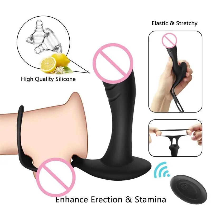 Silicon Sex Tool For Men Insertion Enlarge The Male Light Phallus Anal Vibrating Massager Anus Women Vibrator Japanese