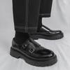 Men Platform Shoes Loafer Dress Elevator Punk monk Shoes Formal Business White Thick Sole Creepers Plus Size
