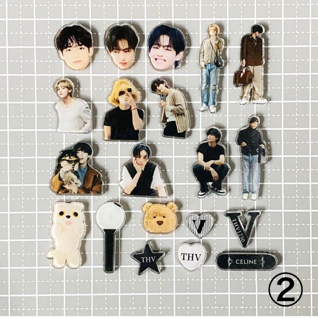 [USED] Exclusive BTS V-T & Yontan Shaka Shaka Keychain Acrylic Shaker