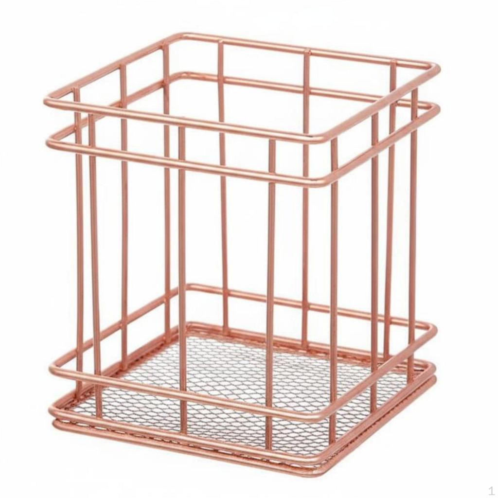 Nordic Aesthetic Stationery Holder Wrought Iron Crafted Metal Wire Pencil Cup MultiFunctional