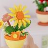 Sunflower Building Block Bouquet - Small Particle Assembly Toy, Compatible with Lego, Gift for Children and Teachers.