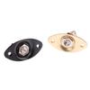 1Set Metal Concave Output Jack Plate Socket & Screws For Electric Guitar Replacement Oval Electric Guitar Pickup Accessories