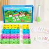 Arithmetisches Zahlen-Spiel/ Englisches Wort-Rechtschreib-Spiel, Mit Kleinen Bausteinen und Karten, Interaktives Spielzeug für Eltern und Kinder