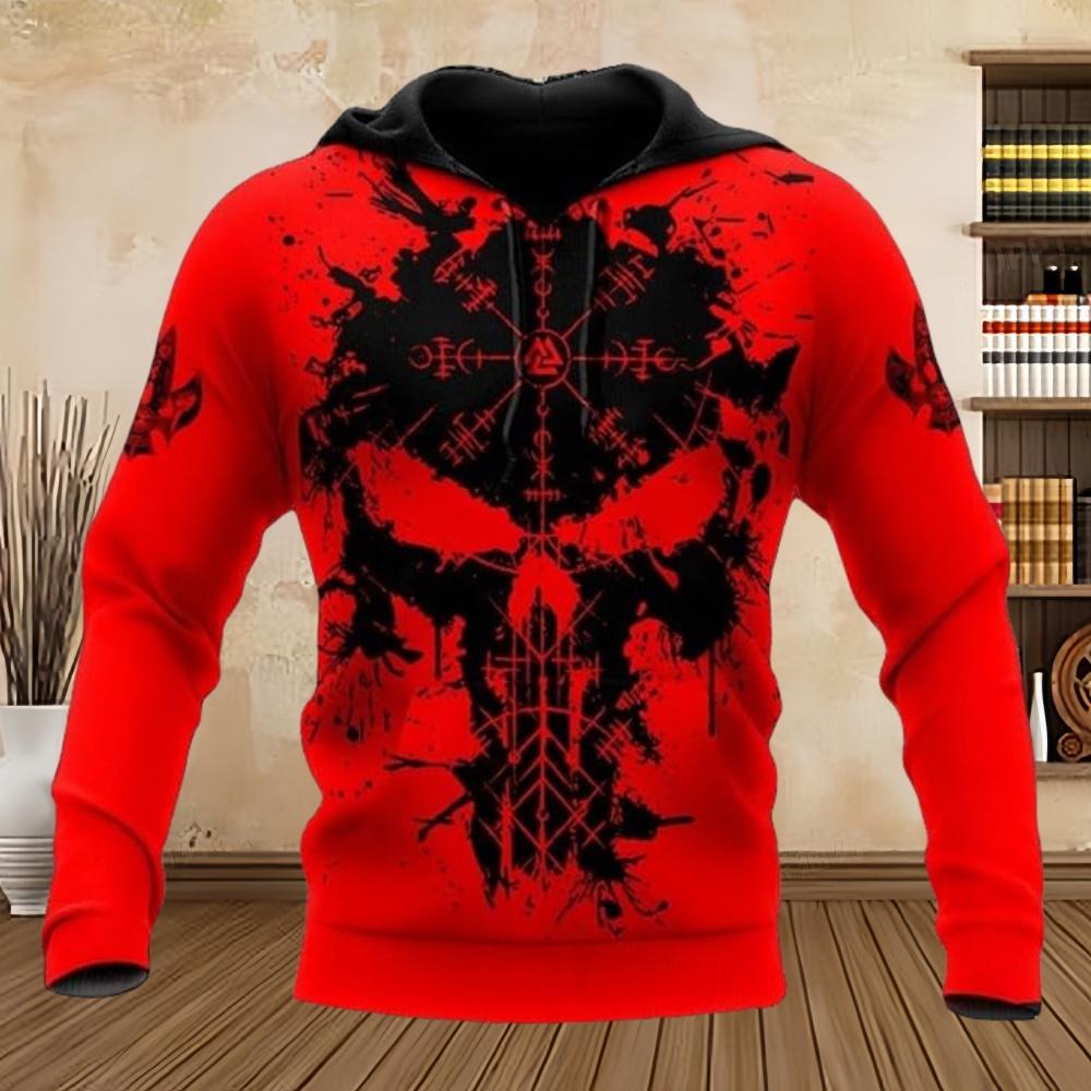 Nové Mikiny Punk 3D Potisk Lebky Vintage Sport Street Kolo Běh Unisex Grafické Mikiny Podzim Tělocvična Dlouhý Rukáv Tričko