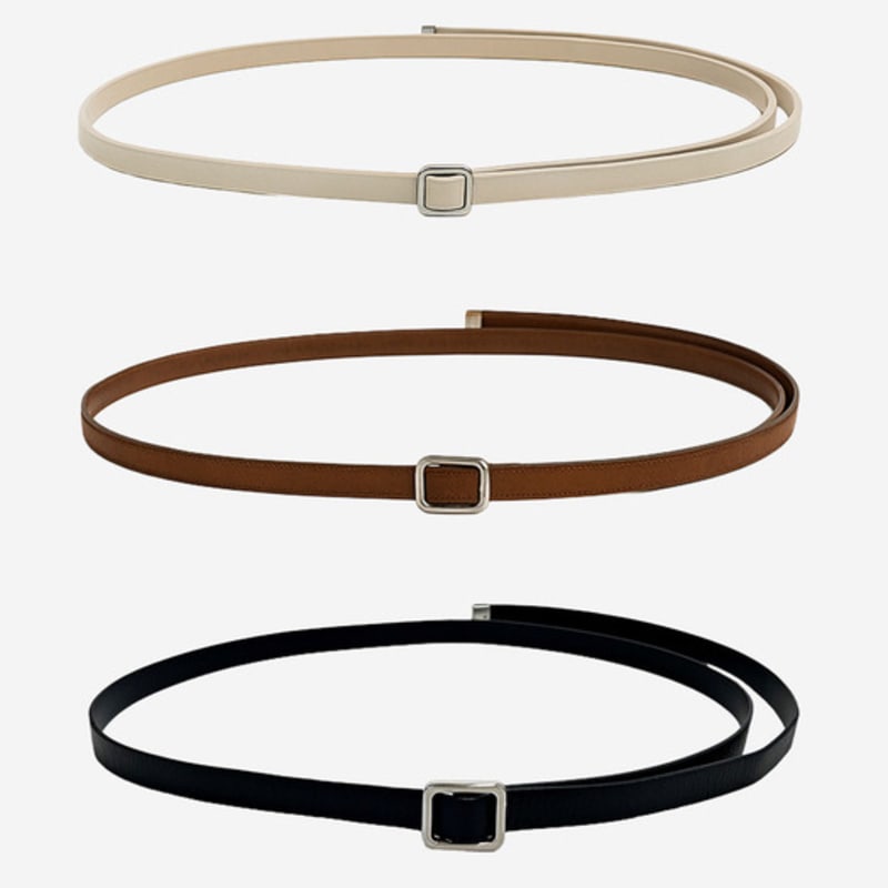 

ЛЮБИ МЕНЯ МОНСТР Узкий Длинный Кожаный Ремень_3ЦВ (L251MBT010) BLACK