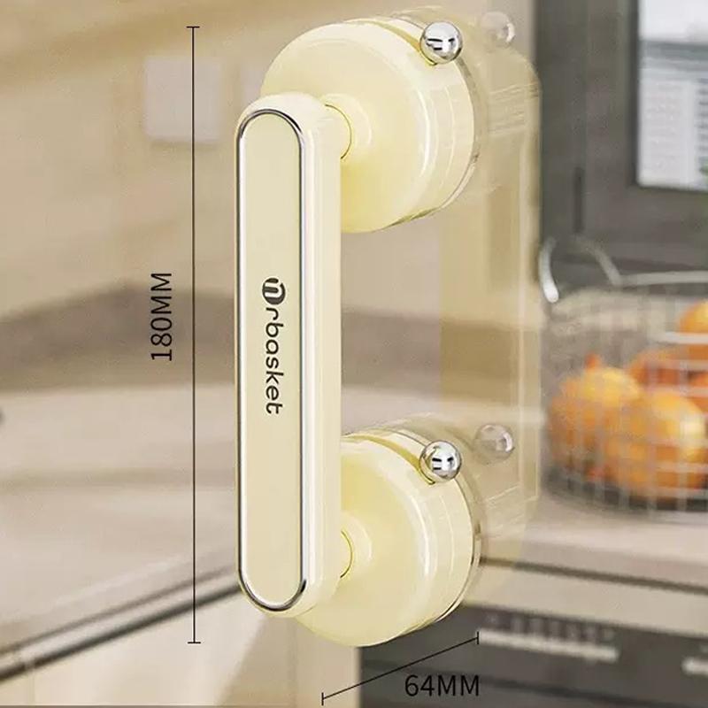 WV No-drill Anti-slip Sliding Handle Waterproof Suction Cup Door Handle Bathroom Glass Door Removable Wardrobe Door Handle
