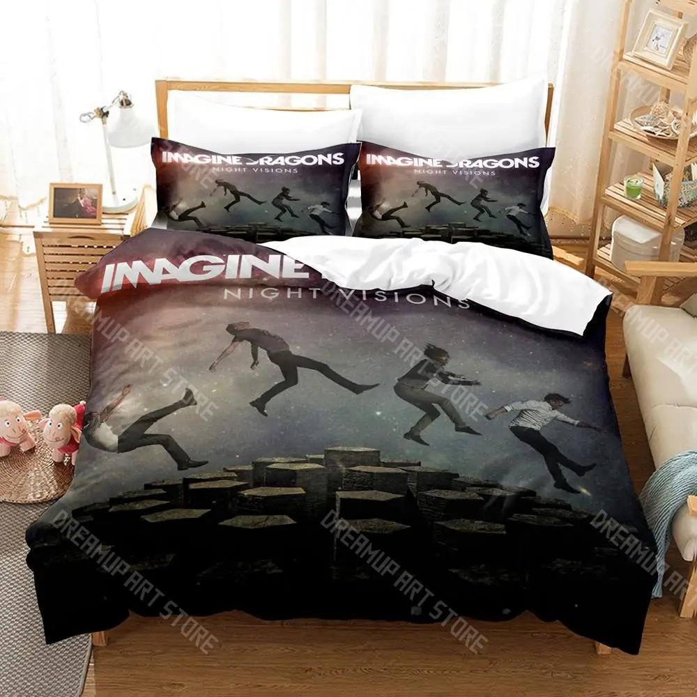 3D Printed Imagine Band Dragons Bedding Set for Boys Girls Duvet Cover Pillowcase Twin Queen King Full Single Double Sizes