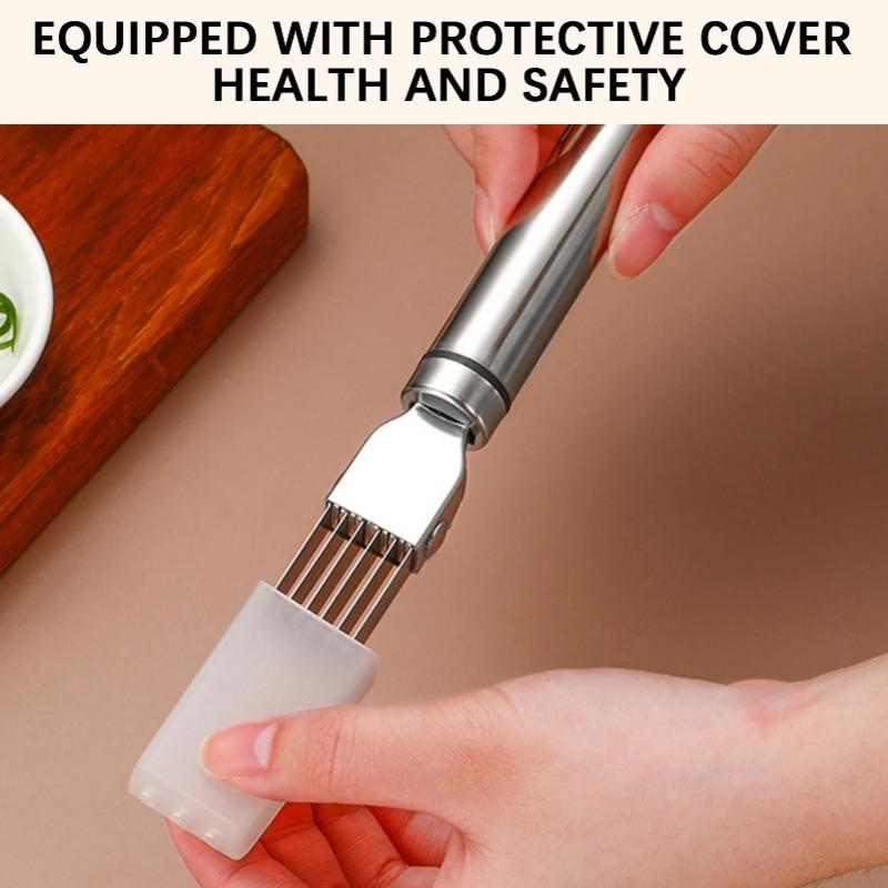 1Pcs Stainless Steel Scallion Cutter Shred Knife Creative Vegetable Fruit Shredders Slicer Speedy Onion Graters Kitchen Gadgets