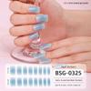 Onion Pink Gradient Explosive Semi-cured Manicure Stickers Pearlescent Purple Gel Nail Stickers