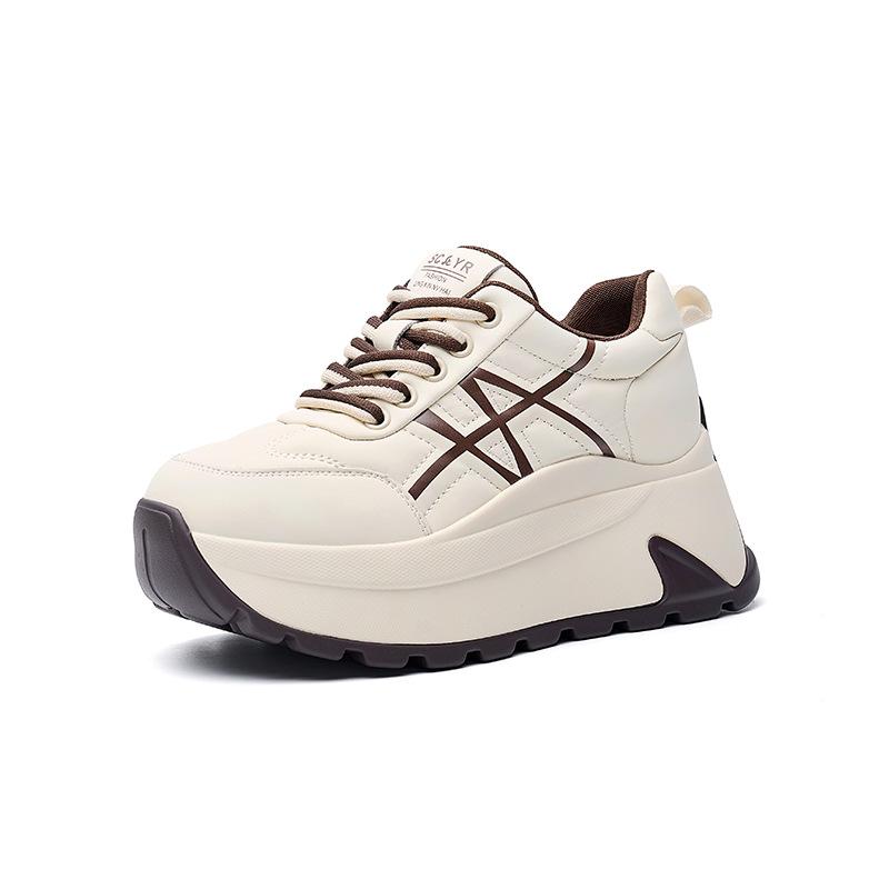 Autumn and winter new trendy thick-soled heightening CM little white shoes women's super fire versatile muffin casual sports Forrest Gump shoes