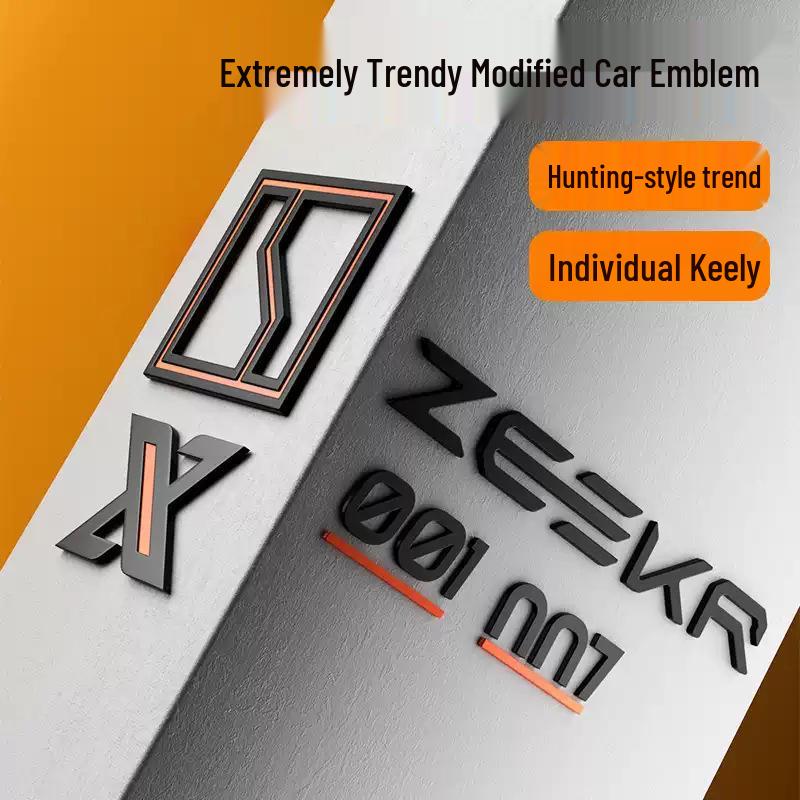 Zeekr 001/007 Car Emblem Matte Metal Sport Style Modification Sticker