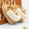 Fashion 2025 New Winter Warm Slippers Women Home Floor Shoes Soft Plush Lace-up Female Indoor Street Snow Boots Girls Platform Footwear