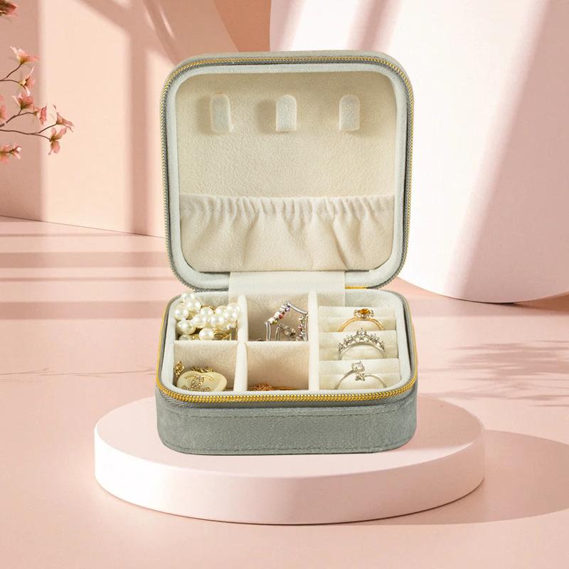 Portable Jewelry Box European Princess Travel Korean Hand Jewelry Jewelry Bag Earrings Ring Small Storage Box