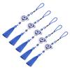 5Pcs Evil Eye Pendant Coloured Glaze Blue Tassel Exquisite Design Good Luck Evil Eye Decor for Room