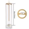 Cylindrical Shape Glass Incense Burner Zen Style Removable Ash Collector  Wellness Center