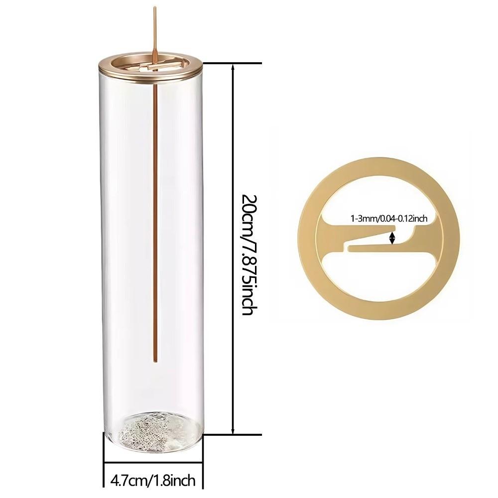 Cylindrical Shape Glass Incense Burner Zen Style Removable Ash Collector  Wellness Center