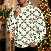 Herren Casual Sweatshirt mit Stehkragen und Weihnachtsdruck für die Feiertage