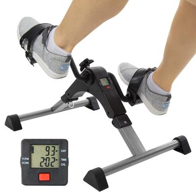 Zmayastar Fitness Bike with Foot Pedals, Non-Slip Exercise Pedals, Adjustable Resistance, Foldable, Compact, and Roller Pedals (Black)