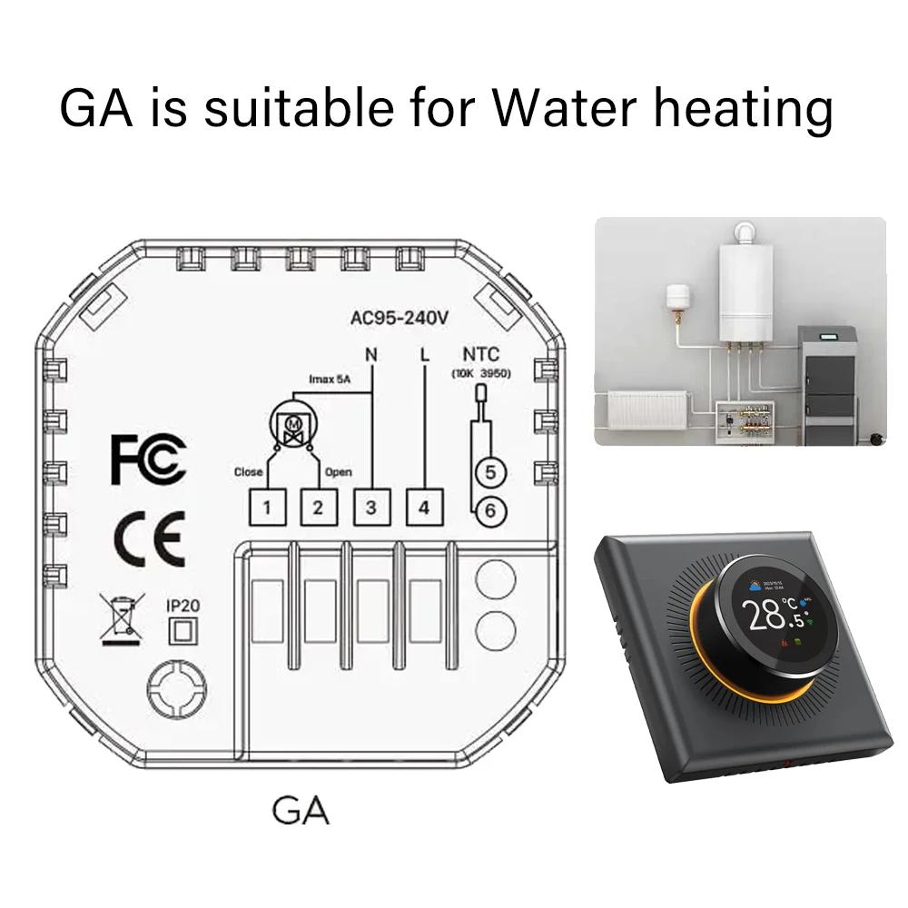 Tuya WiFi Smart Knob Thermostat Underfloor heating, water-gas boiler, household room, programmable thermostat Works with tuya