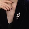 Pearl Tulip Small Western-Style Ornaments Single-Stitch Brooch Mourning Brooch For Women
