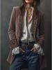 Women's Navy Blue Velvet Embroidered Jacket