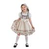 Girls Traditional Dirndl Dress with Apron and Headscarf Farmhouse Lolita Style Costume for Festivals and Themed Events