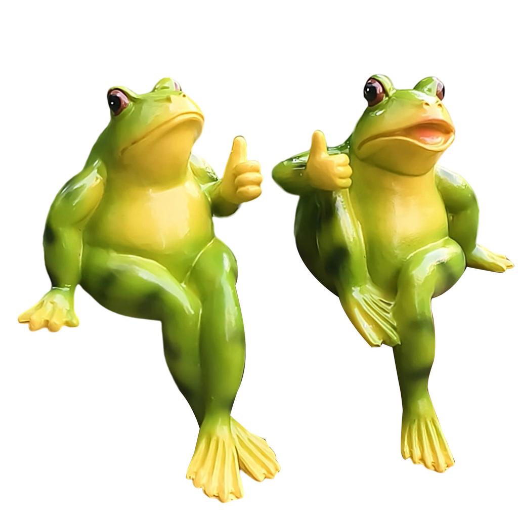 Frogs Statues Pot Huggers Decorations for Plant,Miniature Frogs Figurine Garden Decors Outdoor Plant Hangers Decors