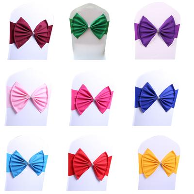 Premium Chair Sashes High Elastic Chair Back Bow Tie For Wedding Party Anniversaries Xmas Birthday Shower Decoration