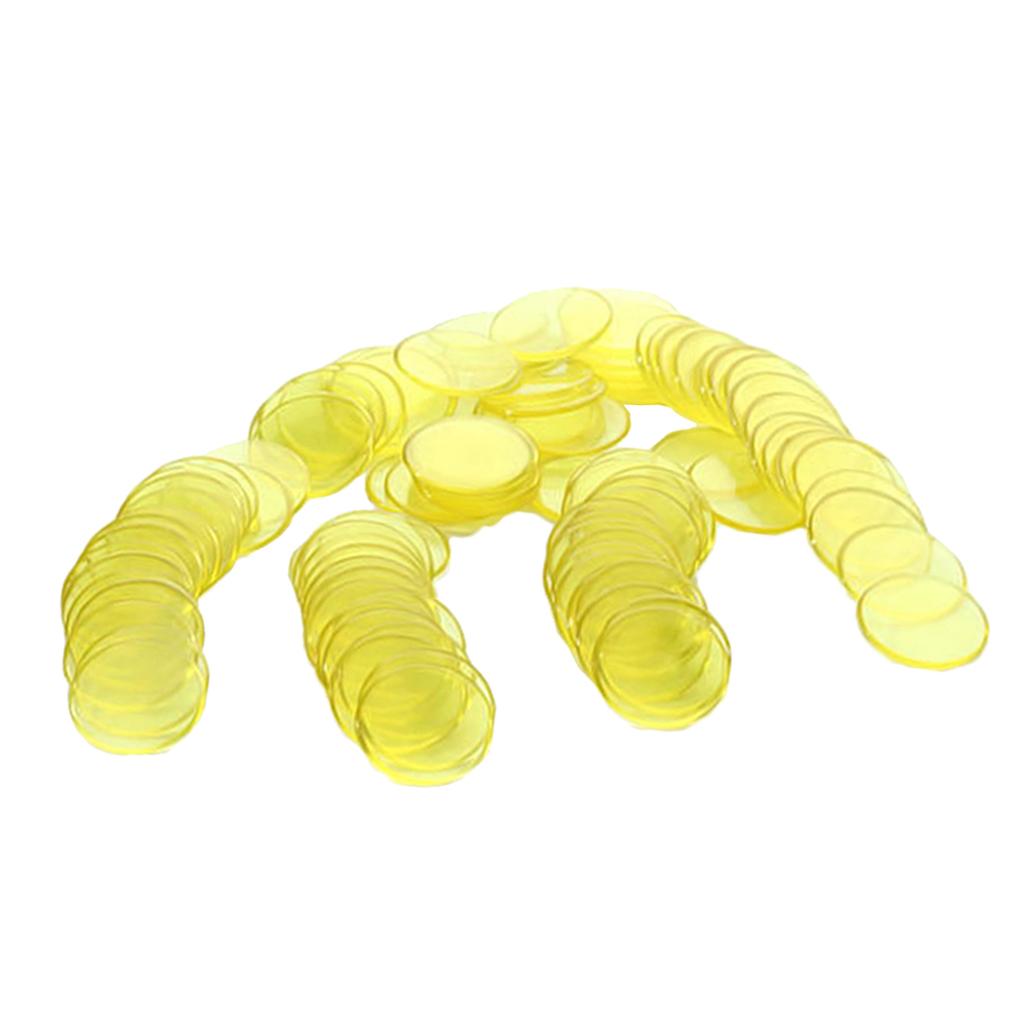 4 Colors Bingo Games Chips Markers for Cards Game Plastic 3/4 Inch Pack of 100