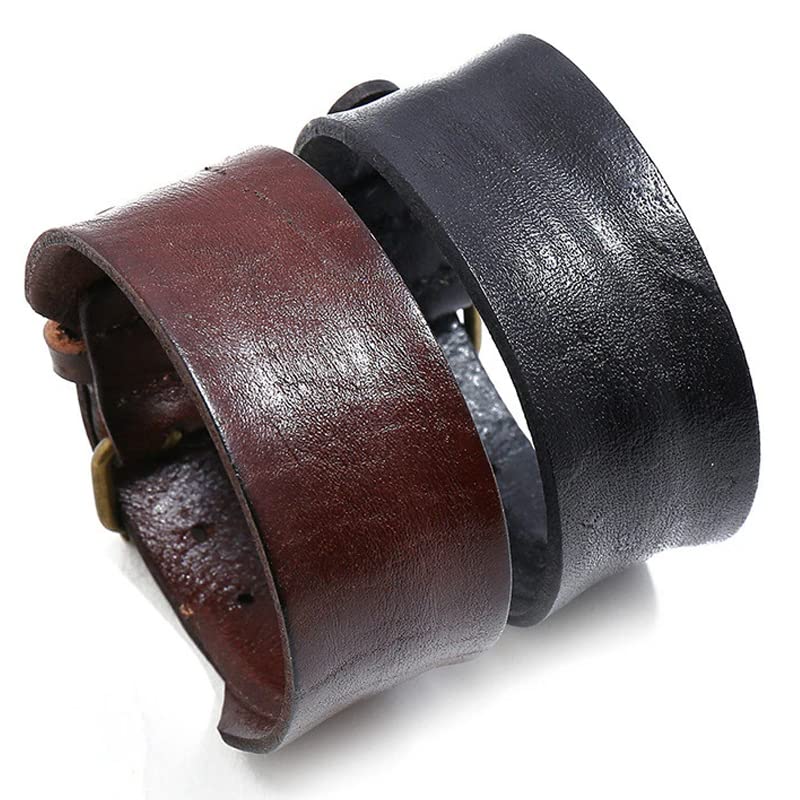 leather bracelet for leather [Green Piercing] R-buckle men, brown, bangle, bracelet, accessory, jewelry, wide, thick, STB327/BR