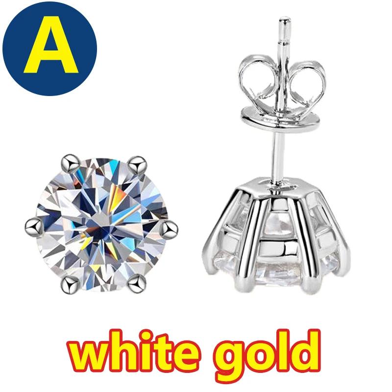 

Серьги-гвоздики GRA Moissanite, стерлинговое серебро 925 пробы, лабораторный бриллиант, моссанит, серьги для женщин и мужчин, муассанит, 1 карат, 2 карата 0.2ct(3mm)x2pcs белый