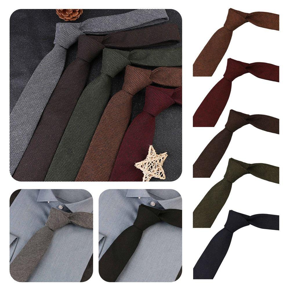 Weiche Baumwoll-Gitter-Krawatte Klassische Krawatte Mode Hemdzubehör Herren Damen
