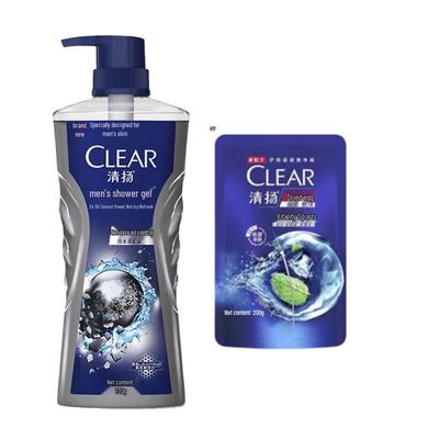 Conjunto de Shampoo e Sabonete Líquido Clear Men Controle de Oleosidade