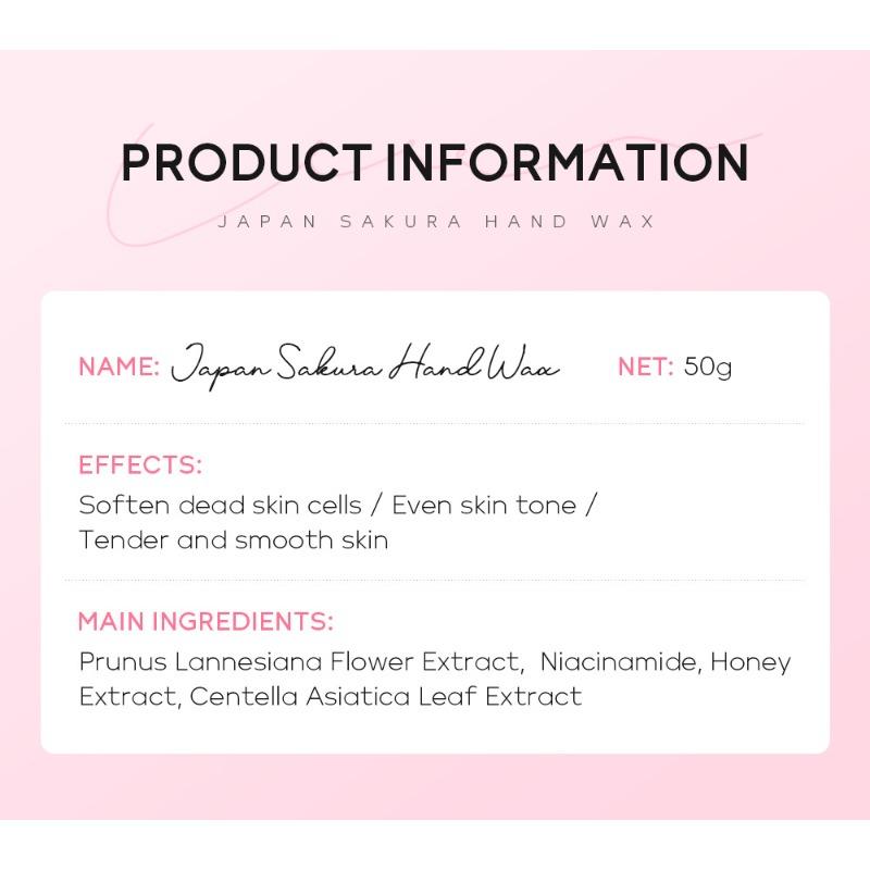 LAIKOU Sakura Exfoliating Hand Wax 50g – Moisturizing & Nourishing Hand Care