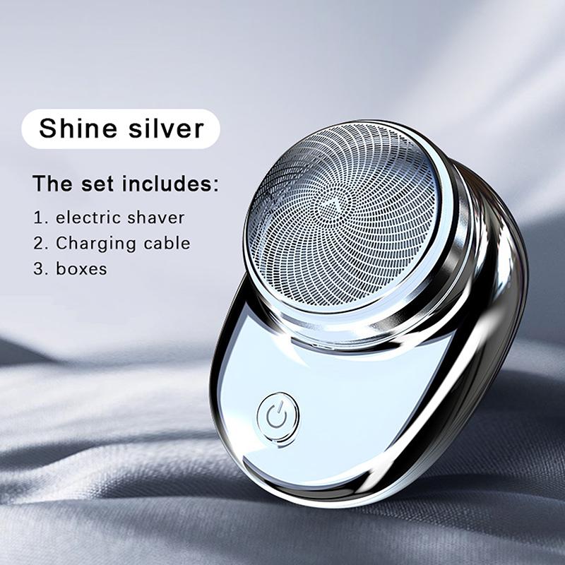 Electric Shaver Portable Razor Travel Attire Wet And Dry Men Usb Rechargeable Shaver Charging Simple Washable Father'S Day Gift