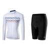 Li-Ning Tez quriydigan, qulay, teriga mos, uzun yengli top, zarbani yutuvchi son pedlari va moslashtirilgan himoya shortiklar bilan velosiped to'plami LCSY089+185