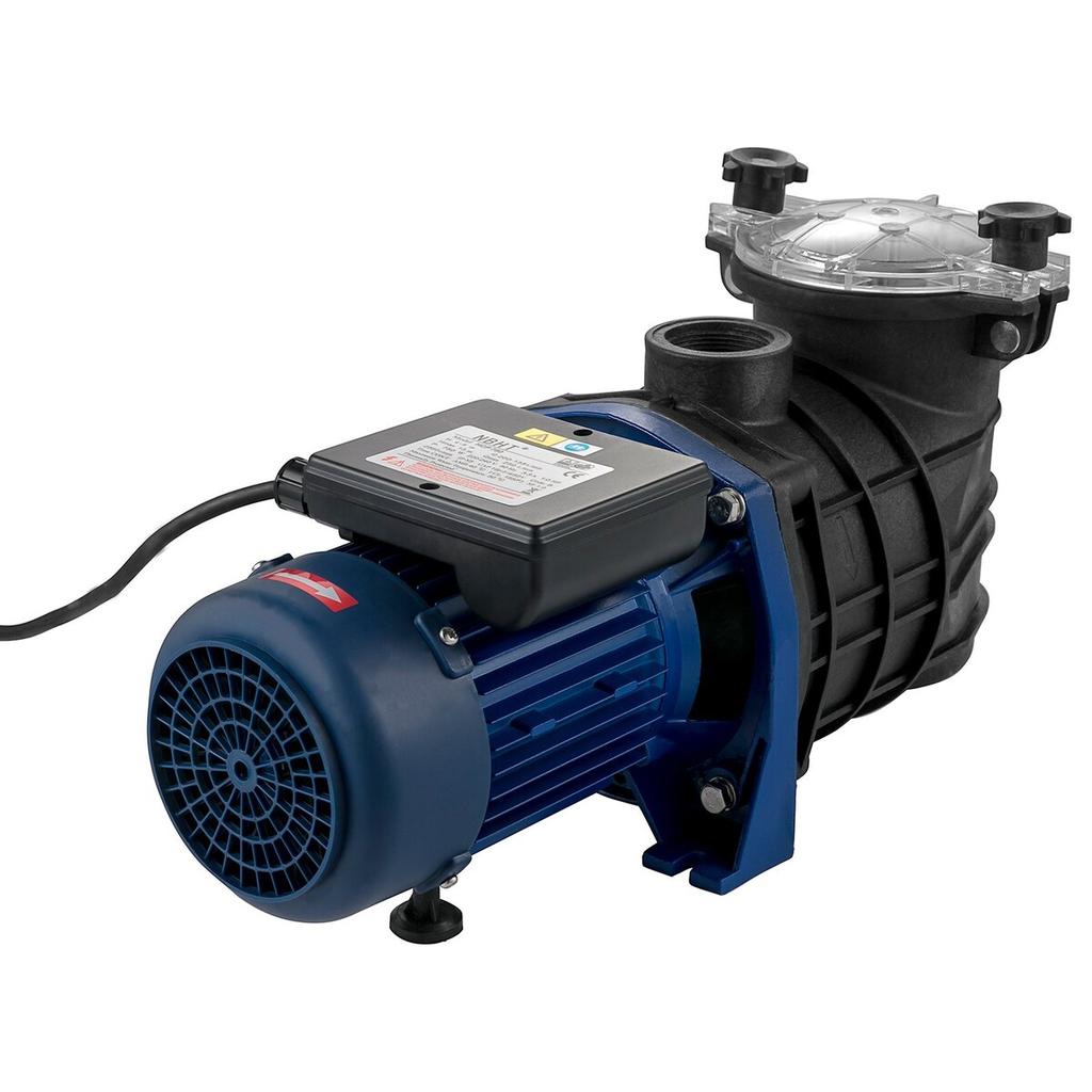 Pompă Piscină 1 CP, 15000 L/h 750W Pompă Piscină Pompă Piscină Îngropată/Supraetajată cu Coș de Filtrare Motor Pompă Piscină pentru Apă Curată în Piscină 1.97"