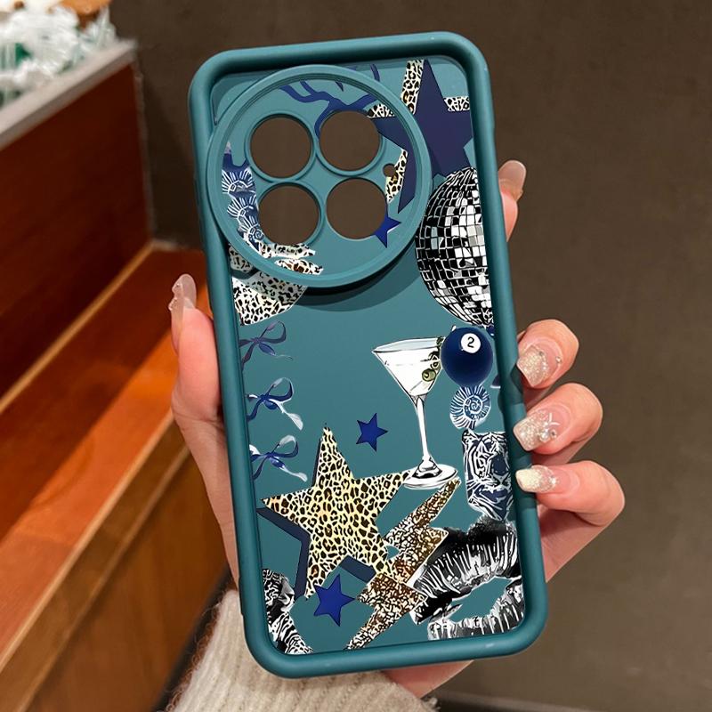 For OnePlus 13 Case Leopard Star Disco Ball Pattern Shockproof Bumper Silicone Cover For OnePlus 15 Nord 5 13R 13T 12R 12 11R 5G