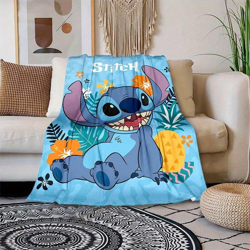 1pc Stitch Printing Blanket - Soft, All-Season Throw for Office Blanket, Personalized Gift with Adorable Cartoon Design