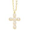 Fashion Personality 1 Piece Necklace Elegant Women's Micro Inlaid Colorful Round Zircon Cross Necklace