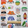 50pcs American Camping Stickers Outdoor Decals Funny Cooler Box Stickers Camping Goods