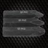 3 Pieces Screw Bit S2 Alloy Steel  PH1 / PH2 / PH3  for Cross Drill Bit   Black  Replaceable  Strong Magnetic Bit