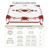1 Stück Tischdecke mit fröhlichem Weihnachtsmotivdruck, Landhausstil, Design mit Weihnachtsmuster, geeignet für Weihnachten, Neujahrsparty, Partydeko