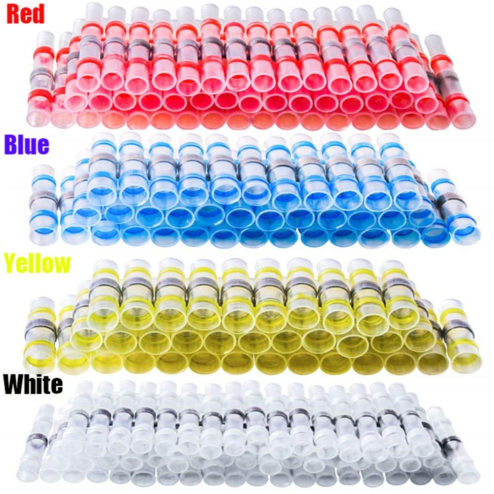 100pcs Waterproof Solder Seal Heat Connector Shrink Butt Connectors Lug Terminals Electrical Wire Car Insulated Terminal