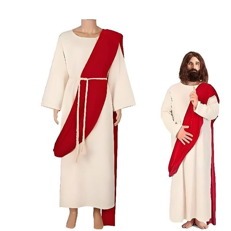 Medieval Cosplay Costume For Greek And Roman Kings With Silky Polyester Fabric